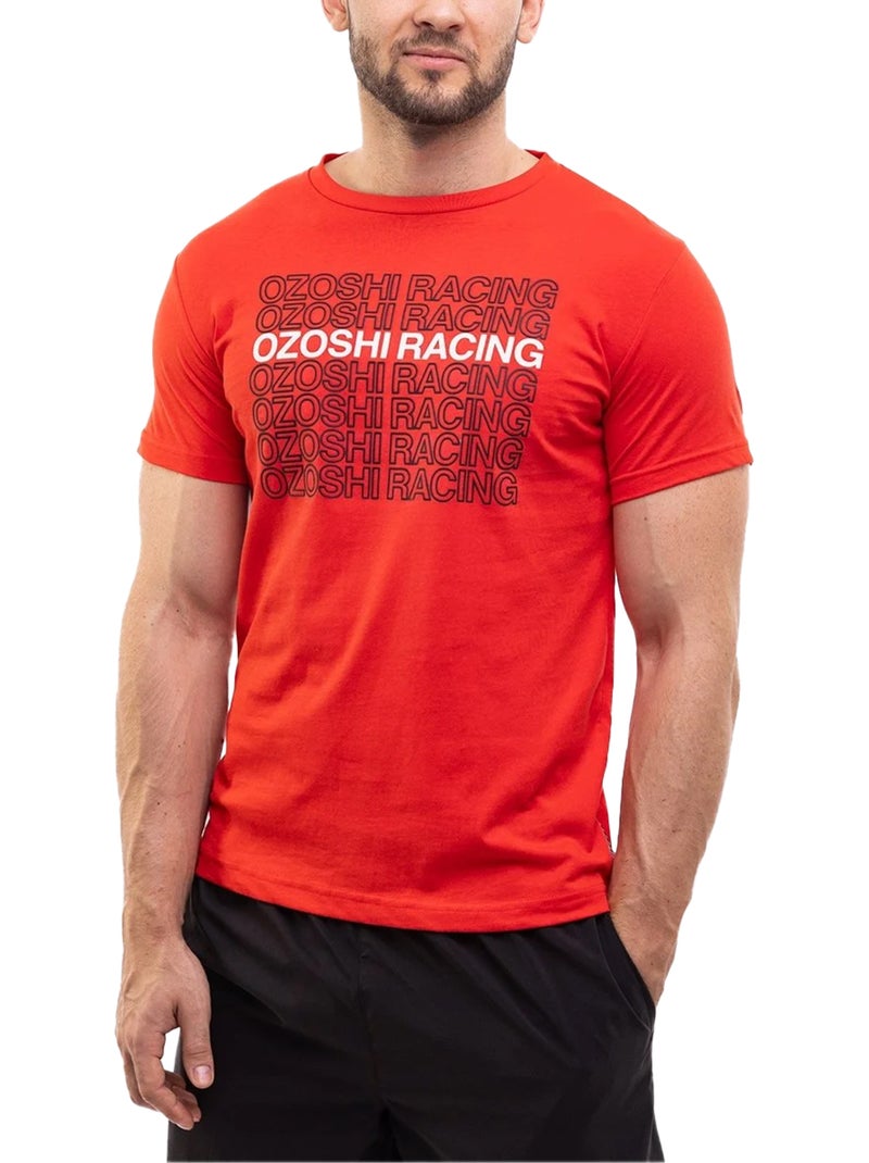 Ozoshi Maglietta Logo Ripetuto Uomo Rosso - Kiabi