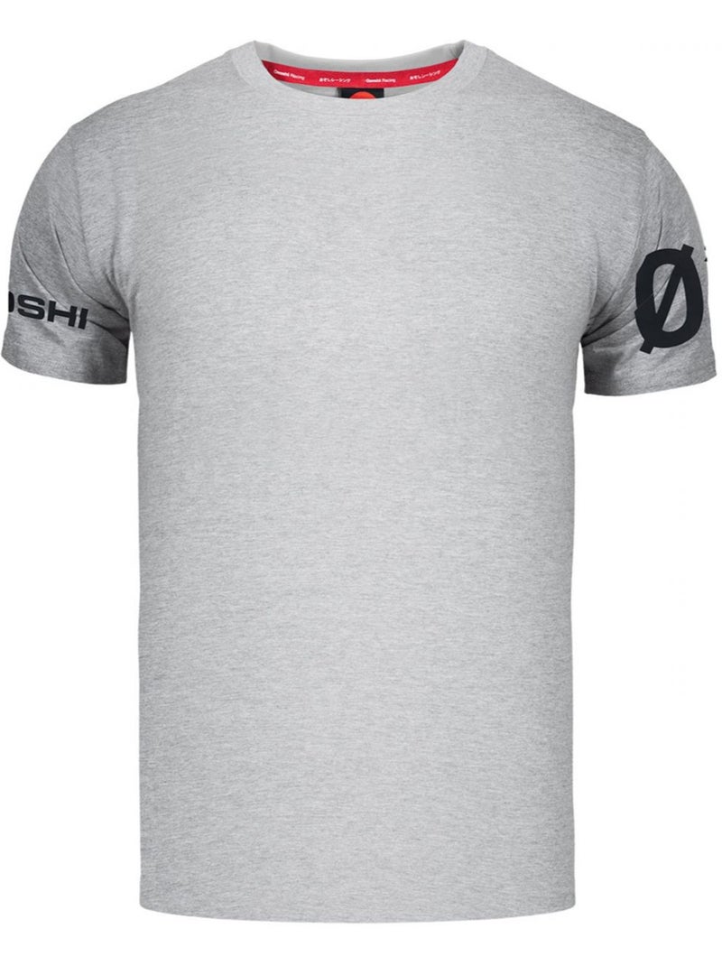 Ozoshi Maglietta Stampa sulla Manica Logo Uomo Grigio - Kiabi