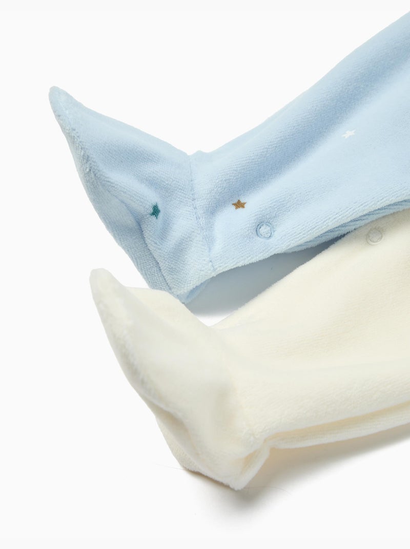 Pacchetto 2 Babygrow Velvet, MO Fashion Bianco - Kiabi