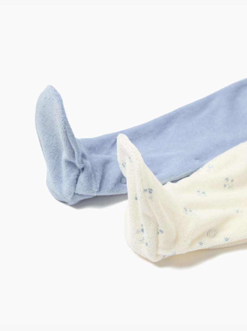 Pacchetto 2 Babygrow Velvet, MO Fashion Blu - Kiabi