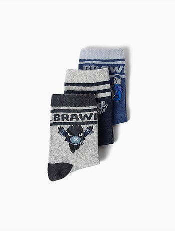 Pacchetto da 3 paia di calzini 'brawl stars', mo fashion