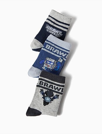 Pacchetto da 3 paia di calzini 'brawl stars', mo fashion