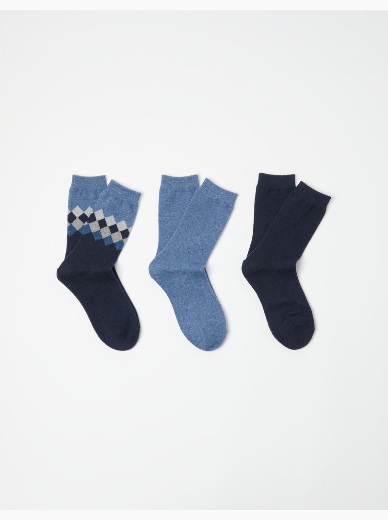 Pacchetto da 3 paia di calzini, MO Fashion Blu - Kiabi