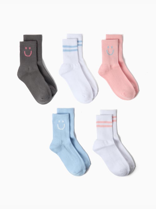 Pacchetto da 5 paia di calzini sportivi, mo fashion - Kiabi Pacchetto da 5 paia di calzini sportivi, mo fashion - Kiabi