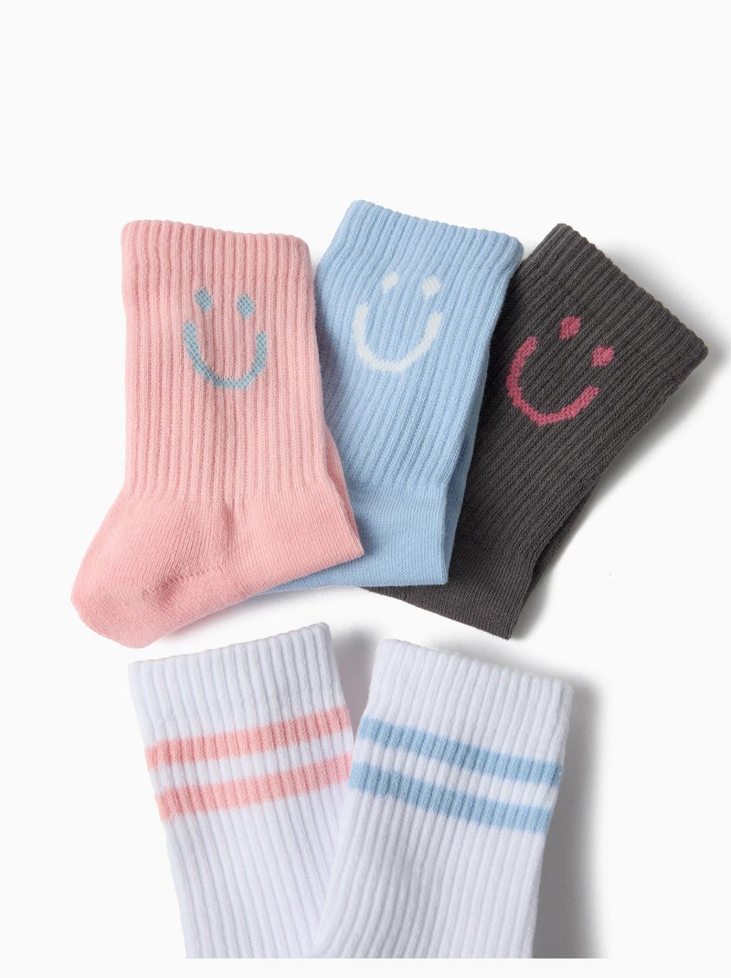 Pacchetto da 5 paia di calzini sportivi, mo fashion Multicolore - Kiabi