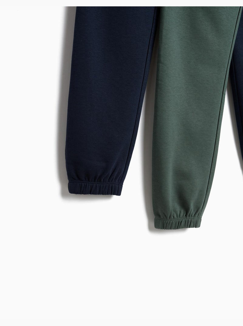 Pacchetto di 2 jogger di peluche, mo fashion Verde - Kiabi