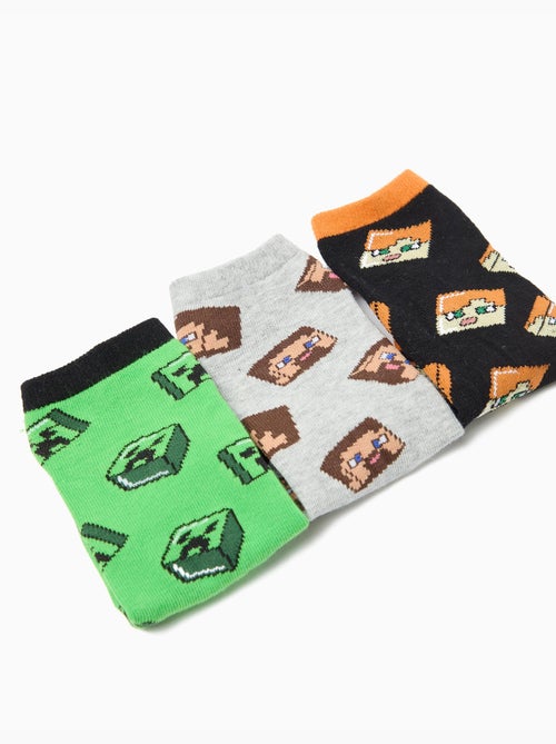 Pacco 3 Calzini 'Minecraft', MO Fashion - Kiabi Pacco 3 Calzini 'Minecraft', MO Fashion - Kiabi