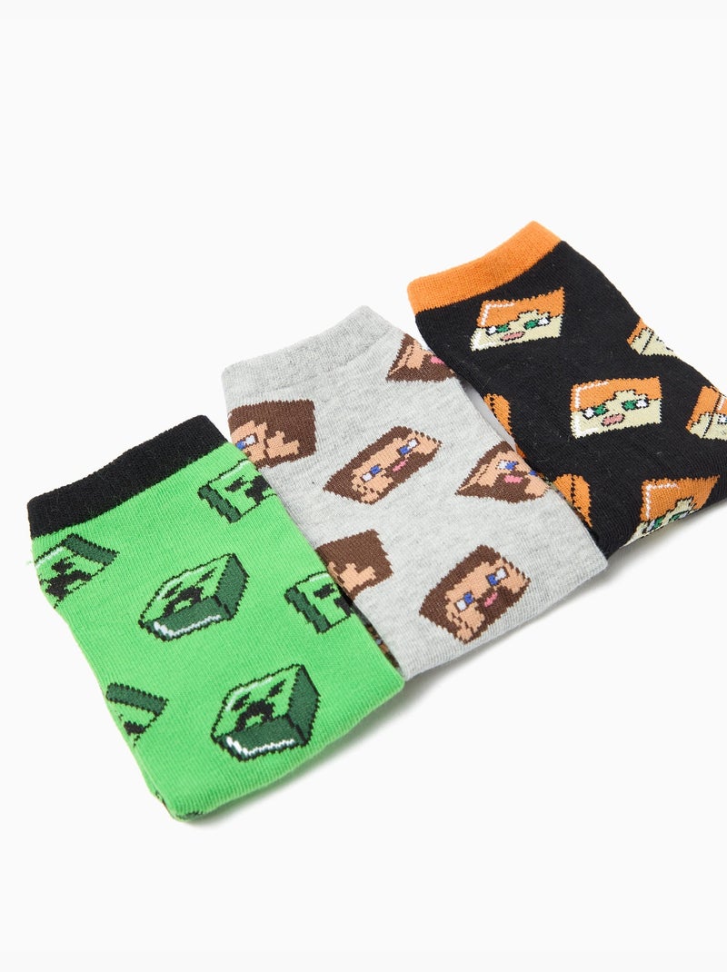 Pacco 3 Calzini 'Minecraft', MO Fashion Multicolore - Kiabi