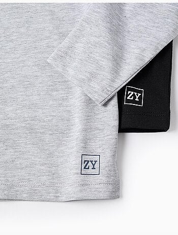 Pacco da 2 T-shirt a manica lunga in cotone