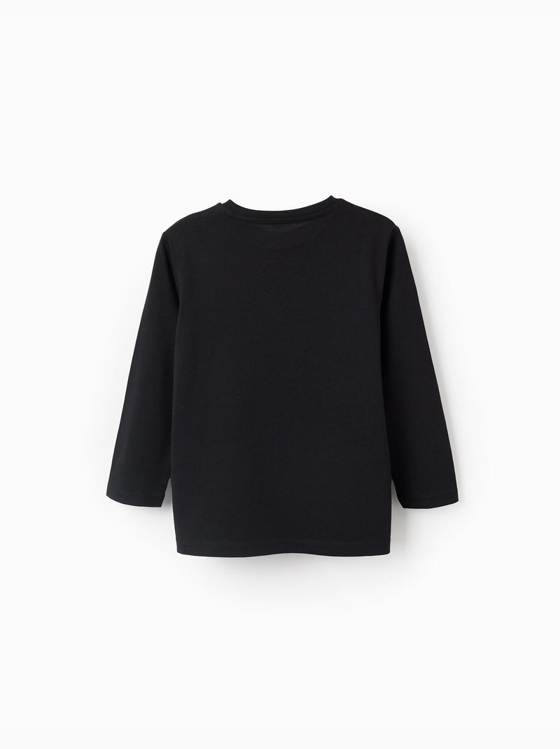 Pacco da 2 T-shirt a manica lunga in cotone Nero Nero - Kiabi