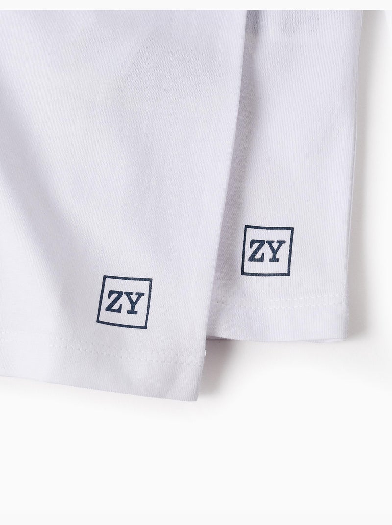 Pacco da 2 T-shirt a manica lunga semplici Bianco - Kiabi