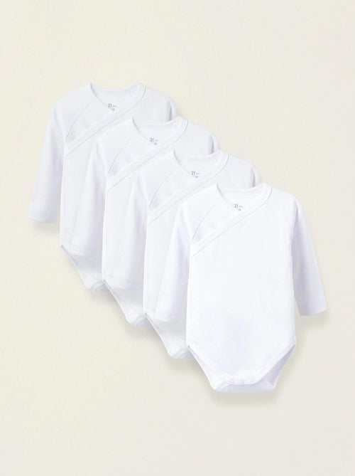 Pacco da 4 body in cotone garzato - Kiabi