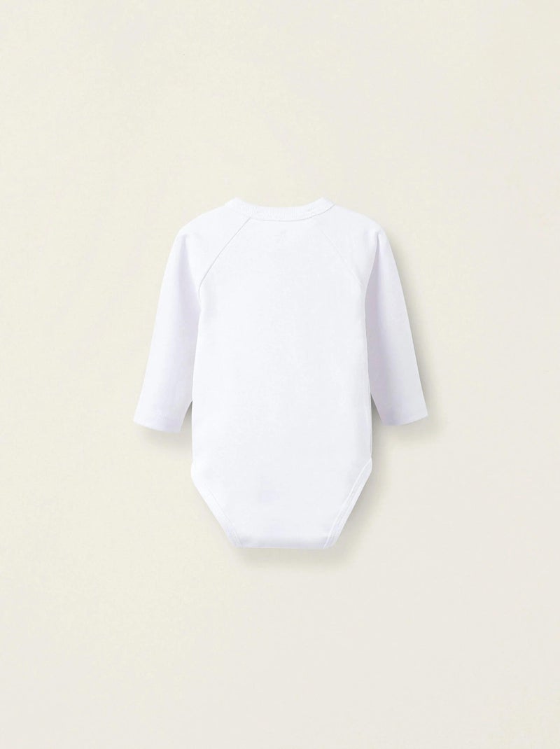 Pacco da 4 body in cotone garzato Bianco - Kiabi