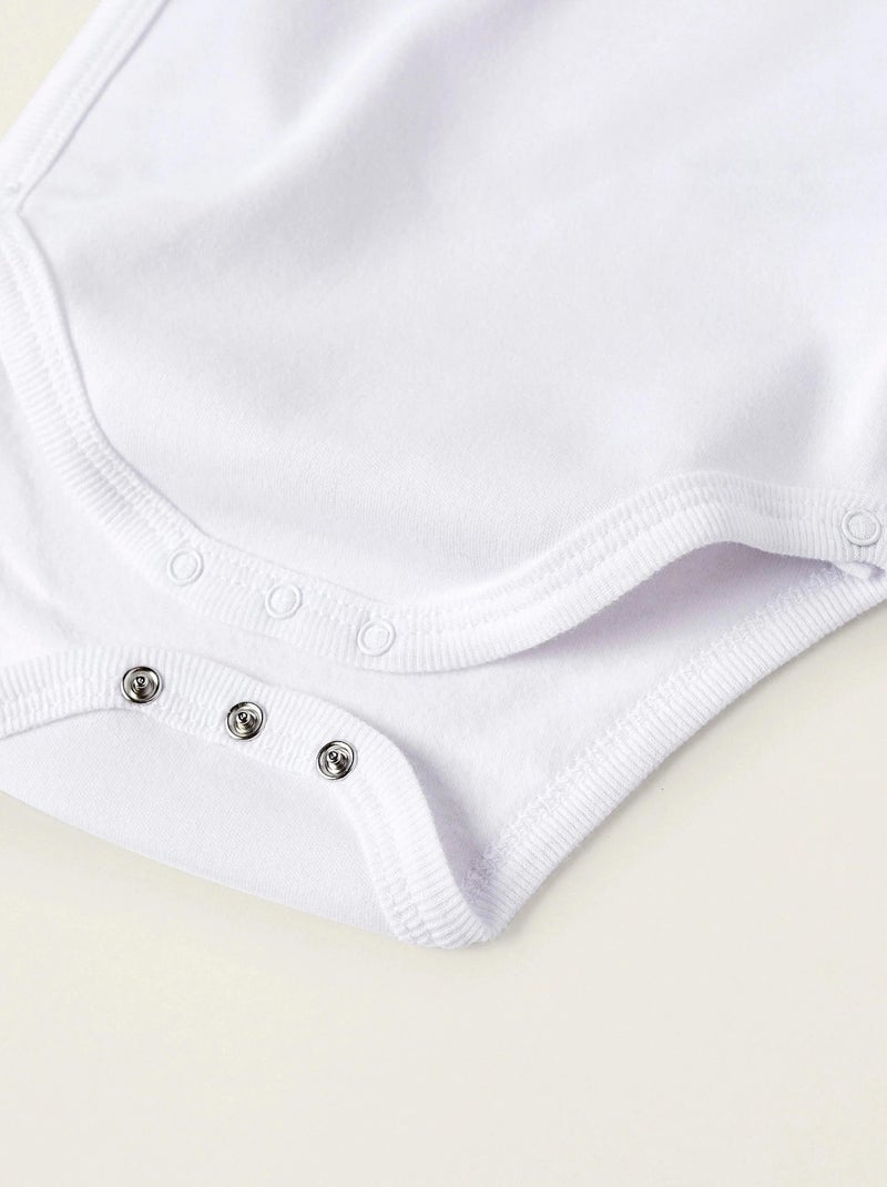 Pacco da 4 body in cotone garzato Bianco - Kiabi
