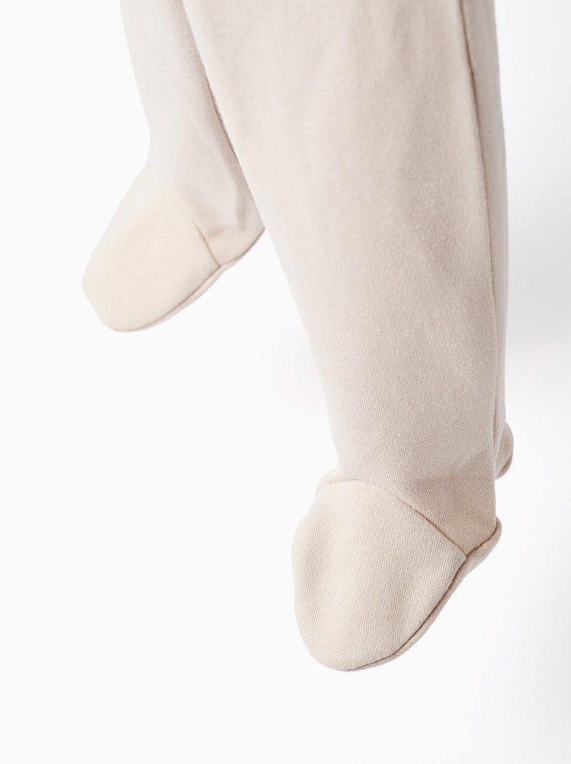 Pacco da 4 pantaloni in cotone con piedini Bianco Beige - Kiabi