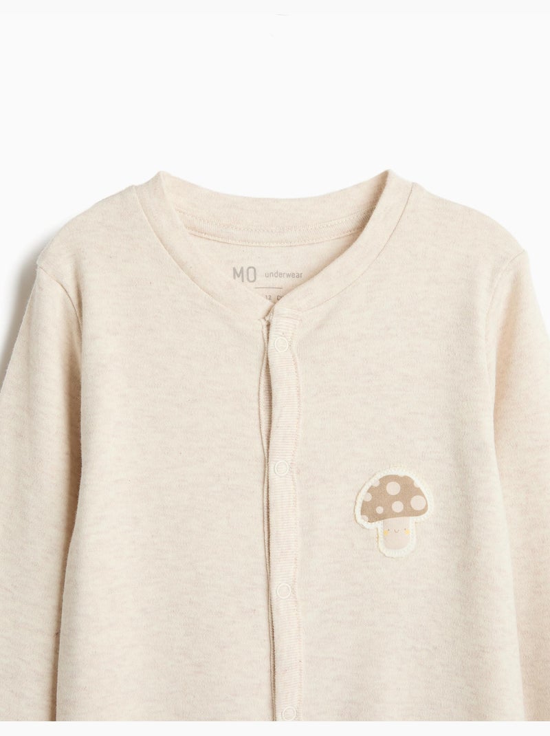 Pack 2 babygrows, mo fashion Beige - Kiabi