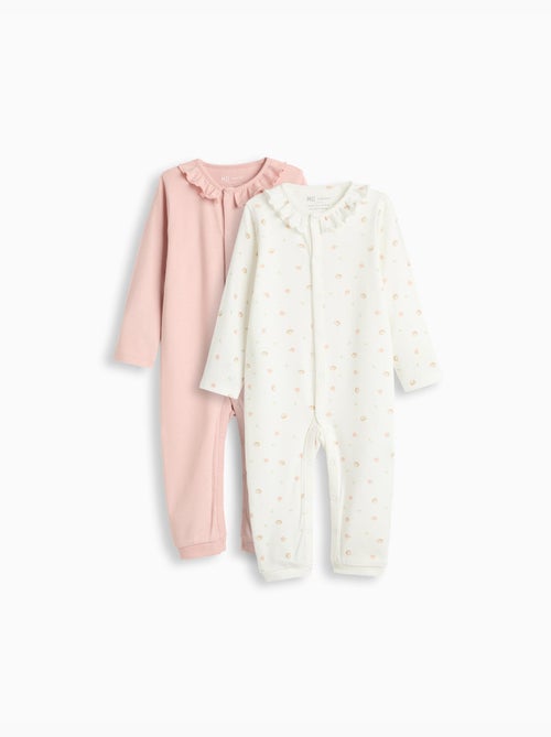Pack 2 babygrows, mo fashion - Kiabi Pack 2 babygrows, mo fashion - Kiabi