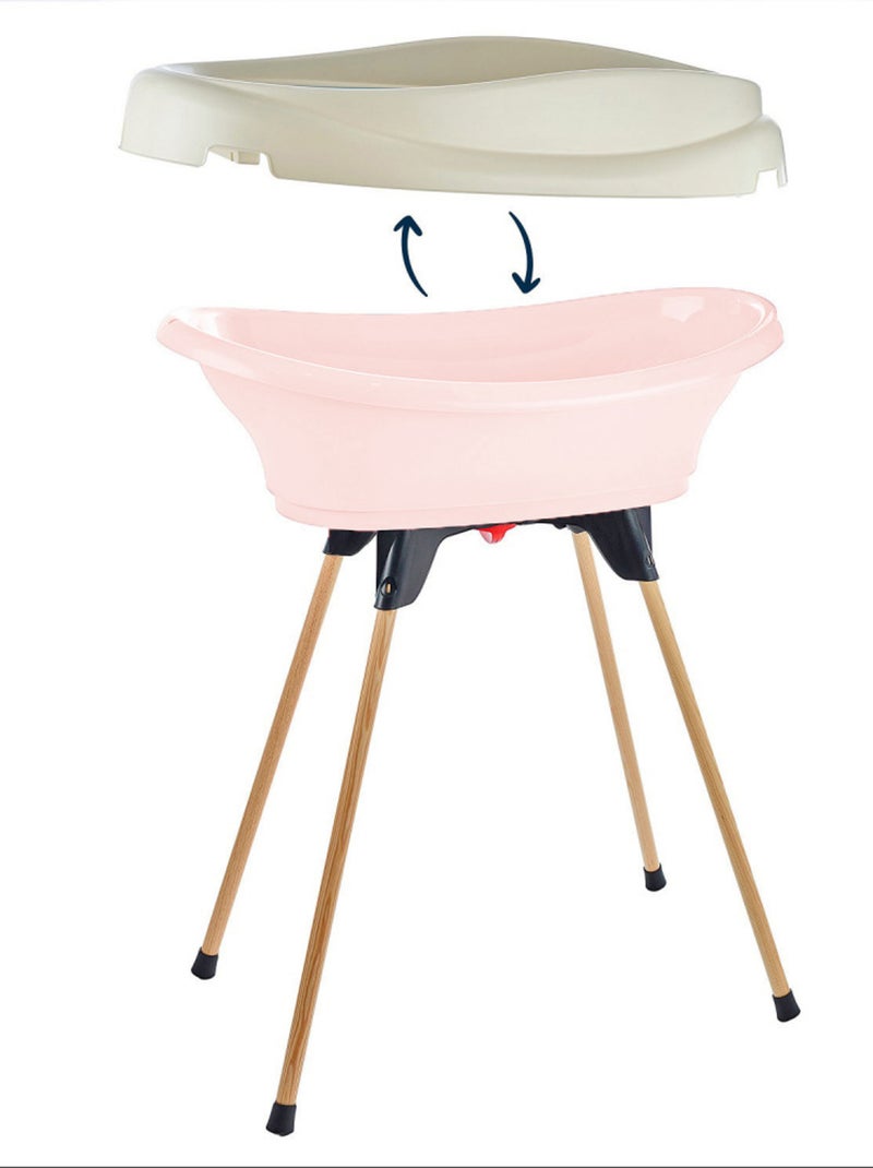 Pack 2-in-1 Thermobaby tavolo fasciatoio e vasca VASCO su supporto Rosa - Kiabi