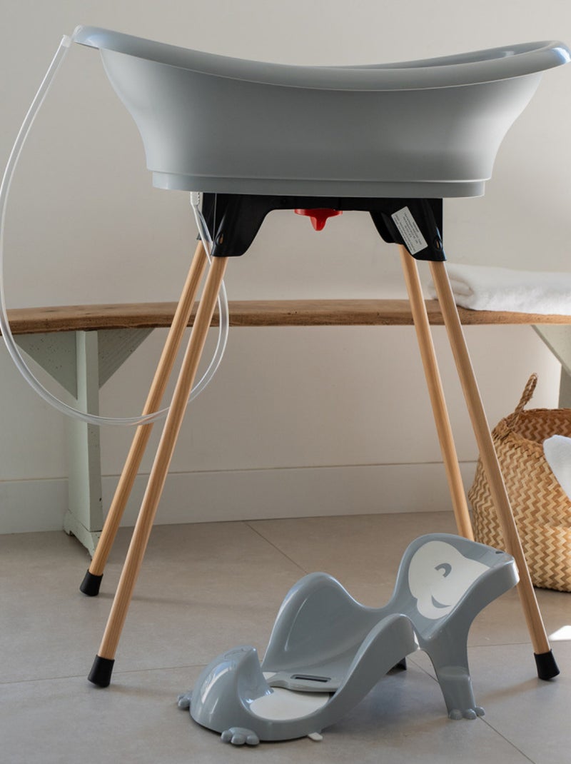 Pack bagno 5 in 1 Thermobaby Vasco con supporto e termometro LCD Grigio - Kiabi