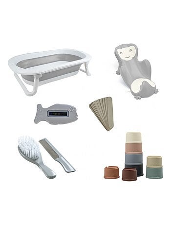 Pack bagno neonato Thermobaby Foldy pieghevole, vaschetta e termometro