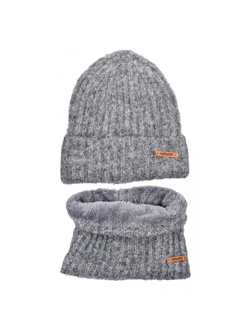 Pack Bonnet Tour de Cou INFINITIF Grigio - Kiabi