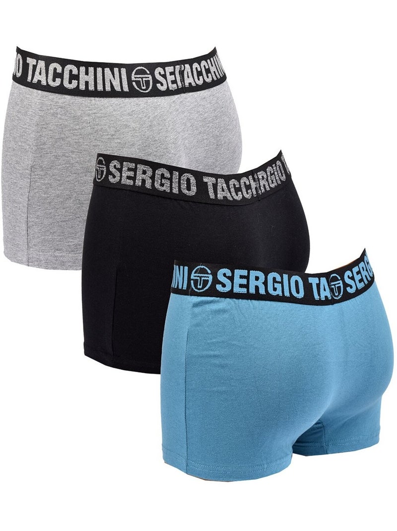 Pack Boxer Uomo SERGIO TACCHINI - Confezione da 3 Nero Grigio Blu - Kiabi