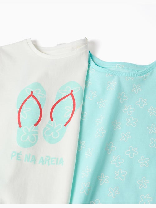 Pack da 2 magliette in cotone con stampe estive - Kiabi