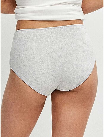 Pack de 3 bragas altas en tejido de algodón