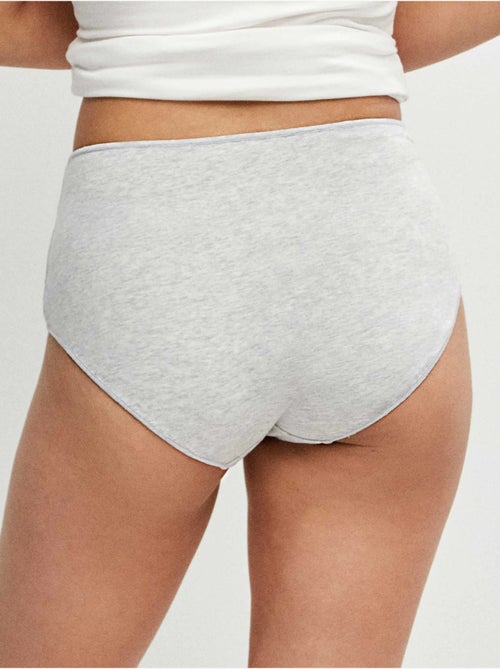 Pack de 3 bragas altas en tejido de algodón - Kiabi