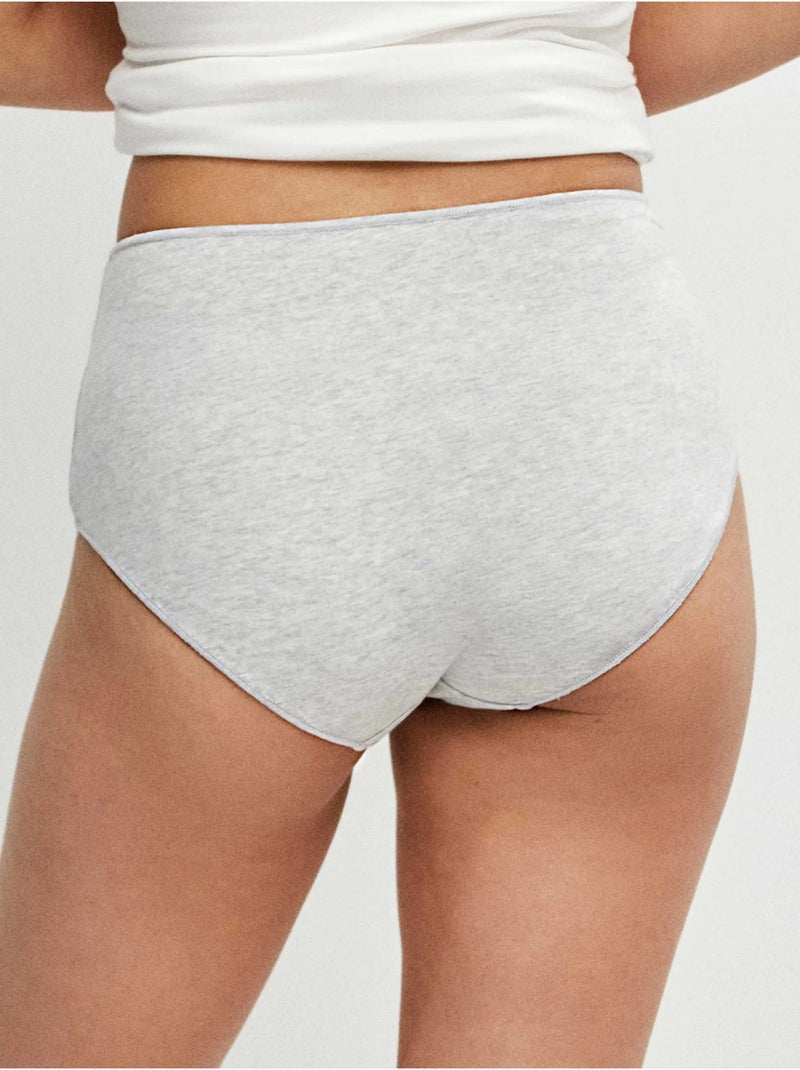 Pack de 3 bragas altas en tejido de algodón Multicolore - Kiabi