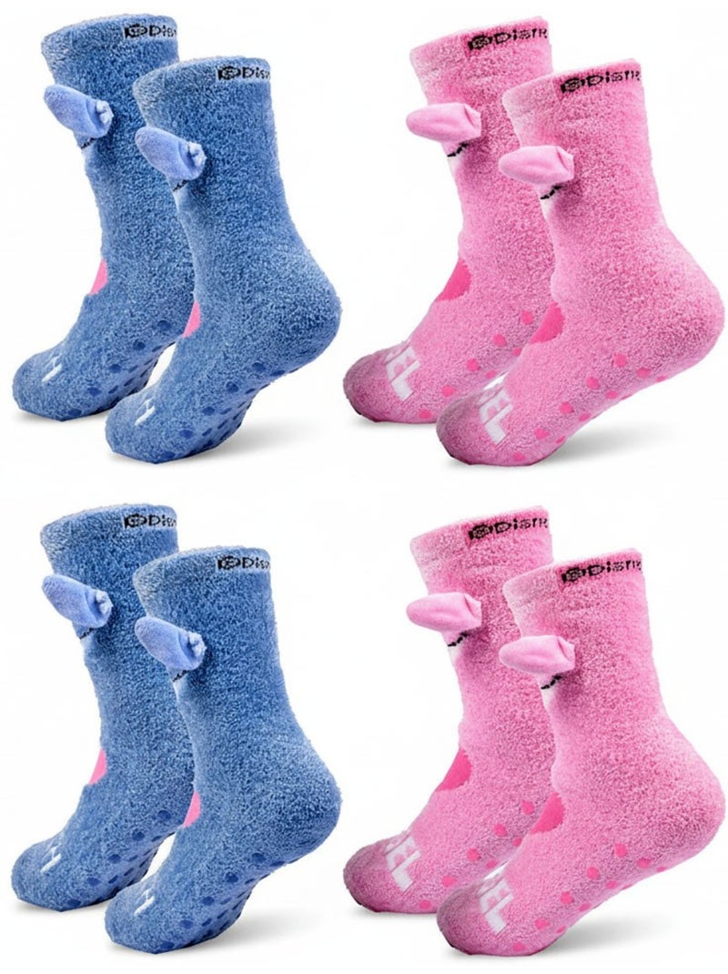 Pack di Calzini Antiscivolo Bambino LILO & STITCH (Confezione da 4) Blu Rosa - Kiabi