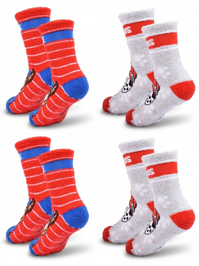 Pack di Calzini Antiscivolo Bambino PAT PATROUILLE (Confezione da 4) Grigio rosso - Kiabi