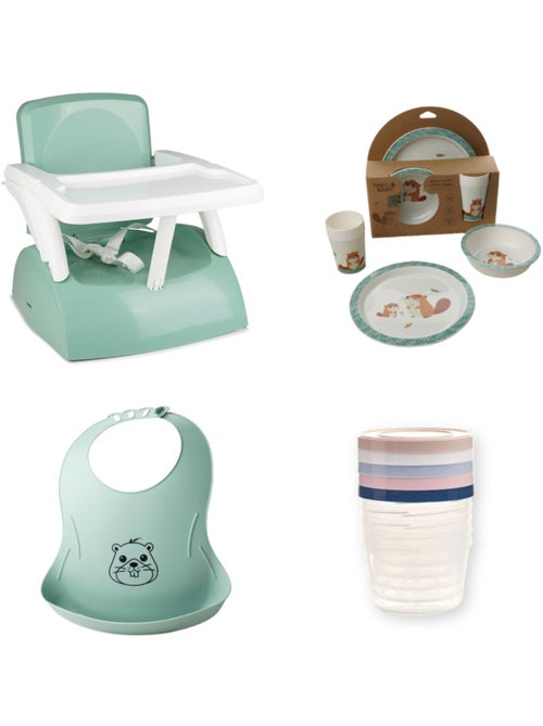 Pack pasti 2º anno Thermobaby con rialzo Gusto, 5 contenitori - Kiabi Pack pasti 2º anno Thermobaby con rialzo Gusto, 5 contenitori - Kiabi