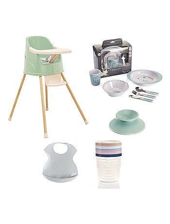 Pack pasto 2 in 1 YOUPLA seggiolone rialzatore Thermobaby con stoviglie