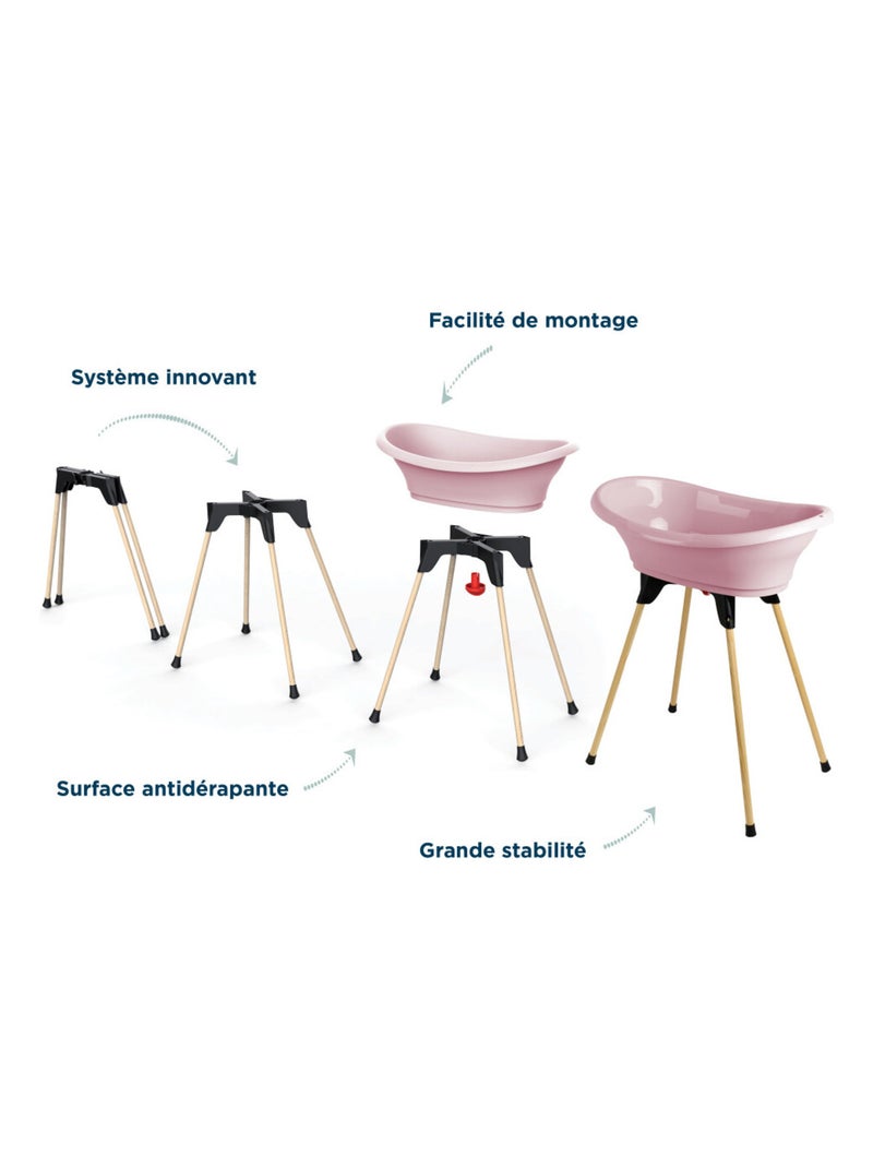 Pack vasca da bagno Thermobaby VASCO 5 in 1 con termometro e basculante Rosa - Kiabi