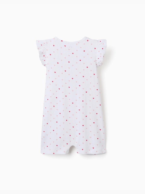 Pagliaccetto a costine con motivo a cuore - Kiabi