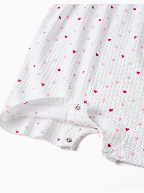 Pagliaccetto a costine con motivo a cuore - Kiabi