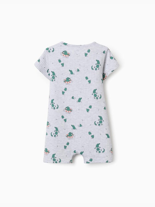 Pagliaccetto a costine con motivo alligatore - Kiabi