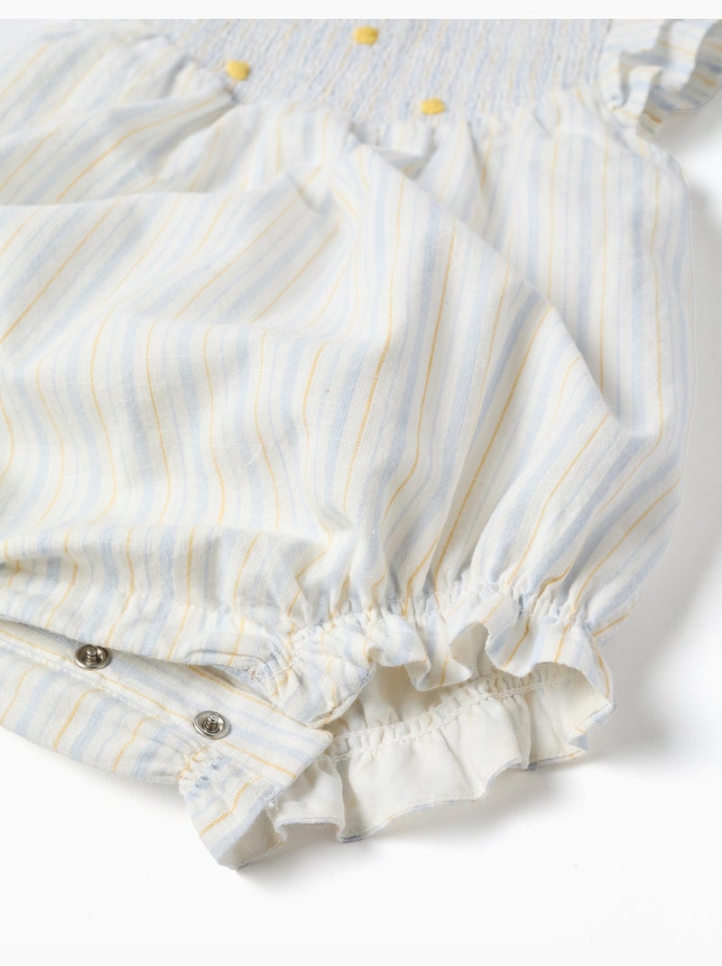Pagliaccetto a righe in cotone B&S Blu chiaro - Kiabi