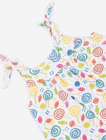 Pagliaccetto combishort in cotone biologico | Kitikate