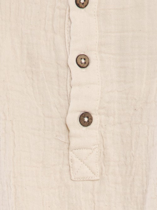 Pagliaccetto con bottoni in doppia garza di cotone - Kiabi