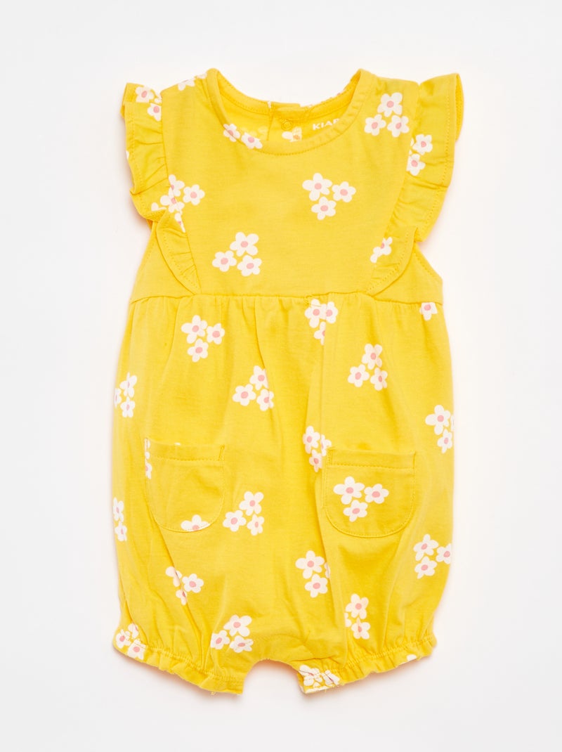 Pagliaccetto con volant e tasche Giallo - Kiabi