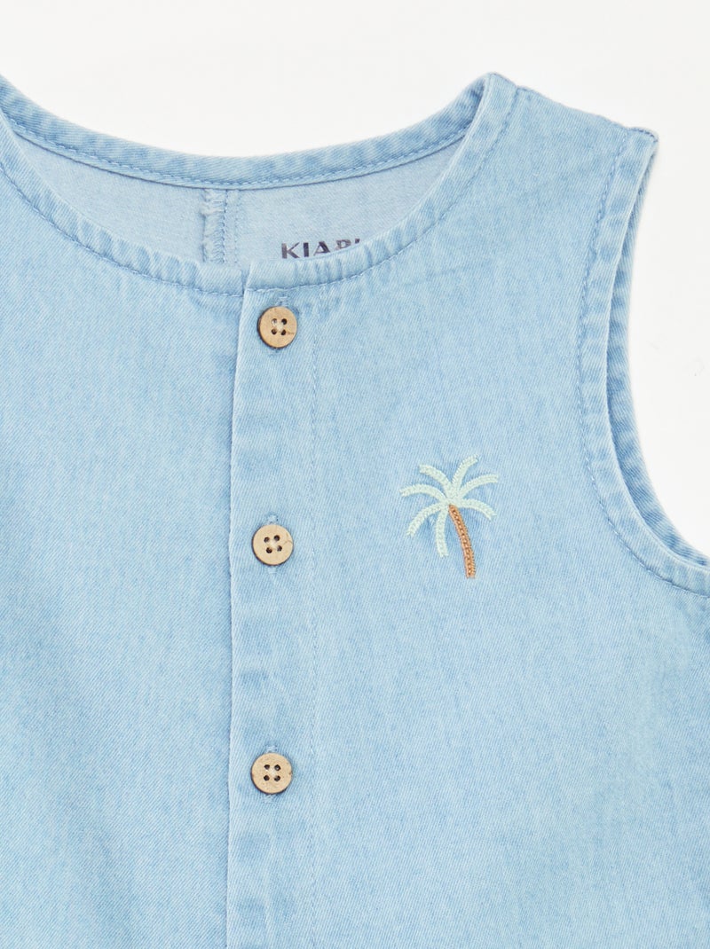 Pagliaccetto corta in denim BLU - Kiabi