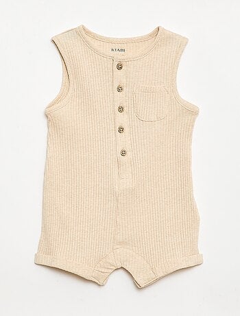 Pagliaccetto corto in maglia a costine