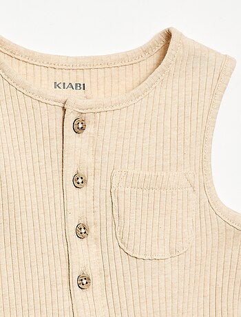 Pagliaccetto corto in maglia a costine