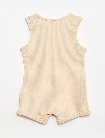 Pagliaccetto corto in maglia a costine