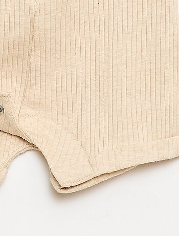 Pagliaccetto corto in maglia a costine