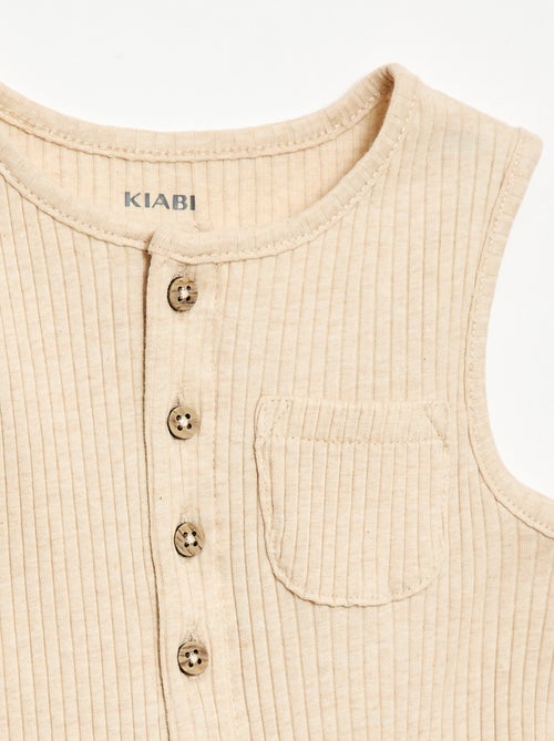 Pagliaccetto corto in maglia a costine - Kiabi