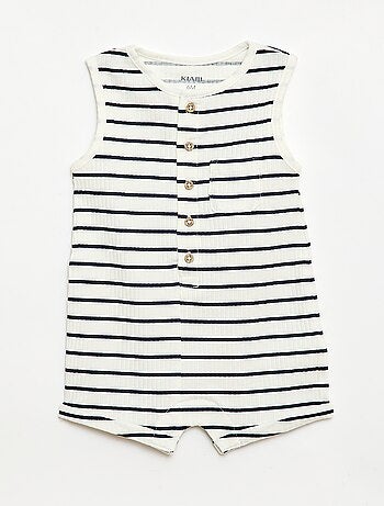 Pagliaccetto corto in maglia a costine