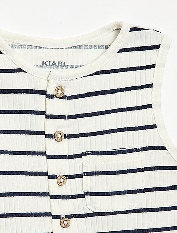 Pagliaccetto corto in maglia a costine